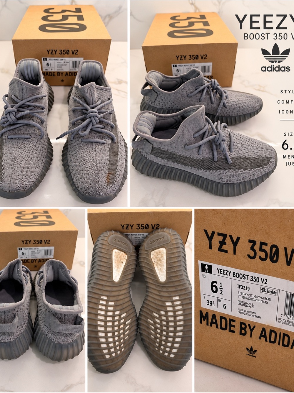 adidas Yeezy Boost 350 V2 Sneakers in Grey